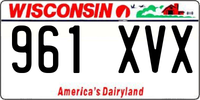 WI license plate 961XVX