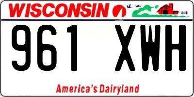 WI license plate 961XWH