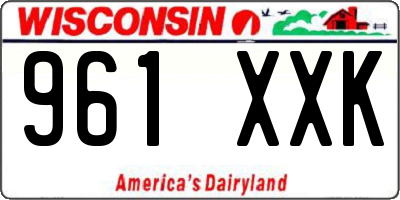 WI license plate 961XXK