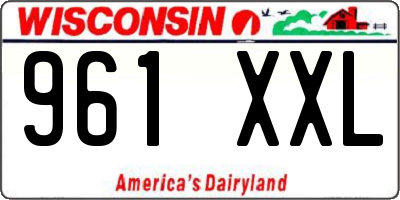 WI license plate 961XXL