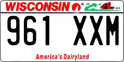 WI license plate 961XXM