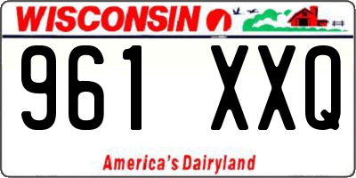 WI license plate 961XXQ