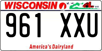 WI license plate 961XXU