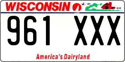 WI license plate 961XXX