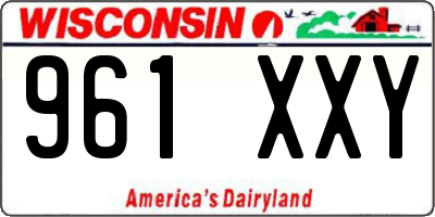 WI license plate 961XXY
