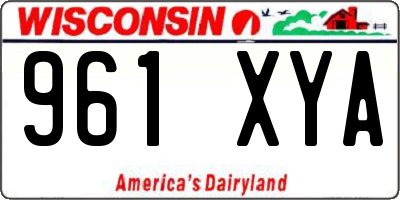 WI license plate 961XYA