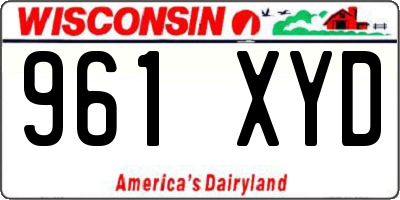 WI license plate 961XYD