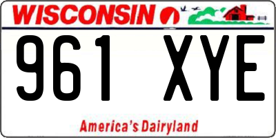 WI license plate 961XYE