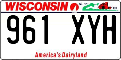 WI license plate 961XYH