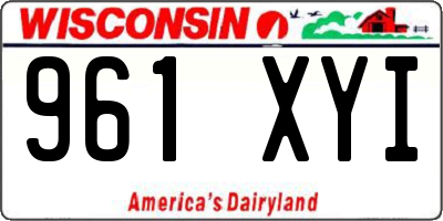 WI license plate 961XYI