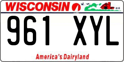 WI license plate 961XYL