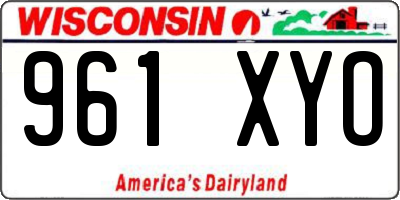WI license plate 961XYO