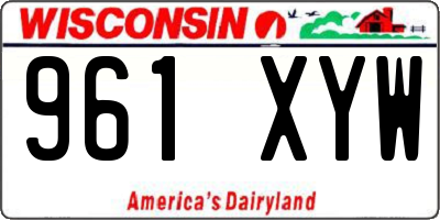 WI license plate 961XYW