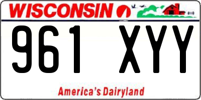 WI license plate 961XYY