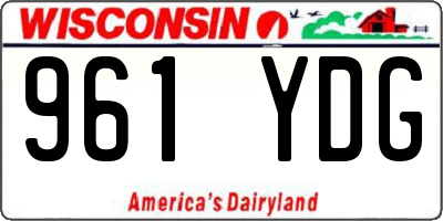 WI license plate 961YDG