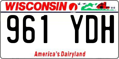 WI license plate 961YDH