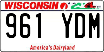 WI license plate 961YDM