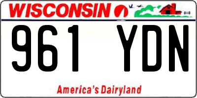 WI license plate 961YDN