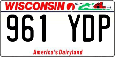 WI license plate 961YDP