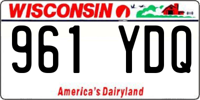 WI license plate 961YDQ