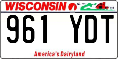 WI license plate 961YDT