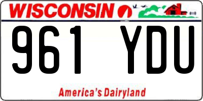 WI license plate 961YDU