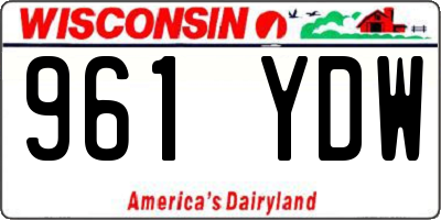 WI license plate 961YDW