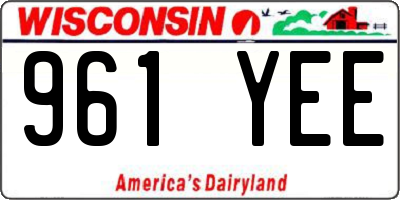 WI license plate 961YEE