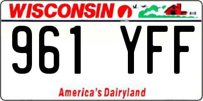 WI license plate 961YFF