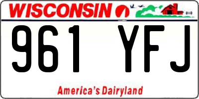 WI license plate 961YFJ