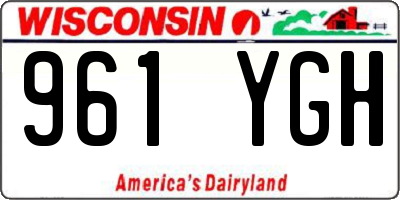 WI license plate 961YGH