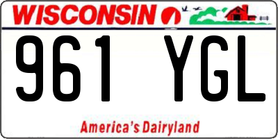 WI license plate 961YGL
