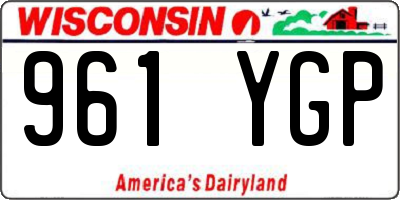 WI license plate 961YGP