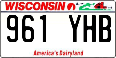 WI license plate 961YHB