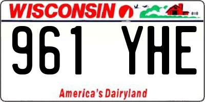 WI license plate 961YHE