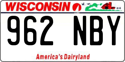 WI license plate 962NBY