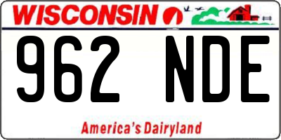 WI license plate 962NDE