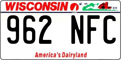 WI license plate 962NFC