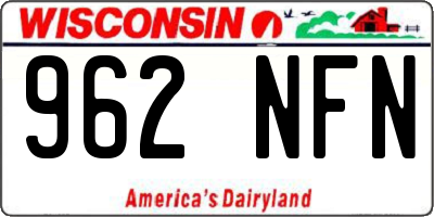 WI license plate 962NFN