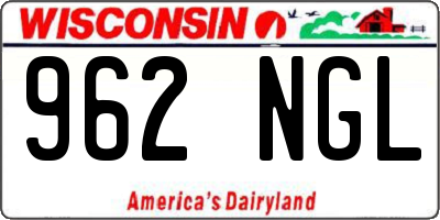 WI license plate 962NGL