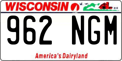 WI license plate 962NGM