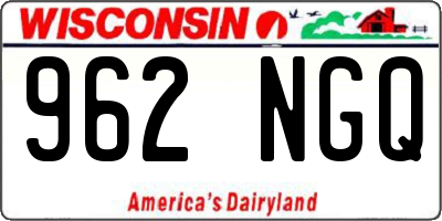 WI license plate 962NGQ