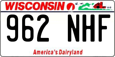 WI license plate 962NHF