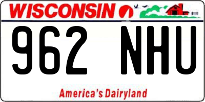 WI license plate 962NHU