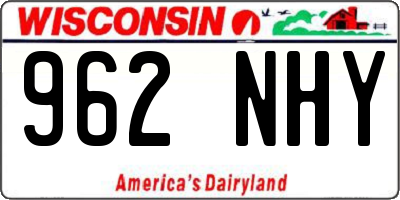 WI license plate 962NHY