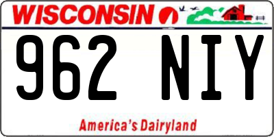 WI license plate 962NIY