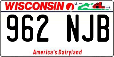 WI license plate 962NJB