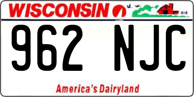 WI license plate 962NJC