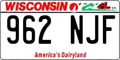 WI license plate 962NJF