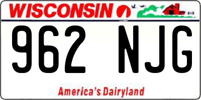 WI license plate 962NJG
